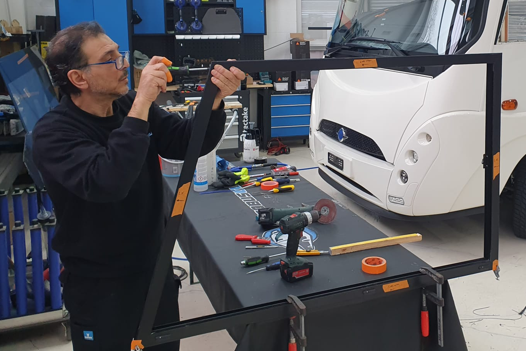 Glasaufbereitung – Arbeit in der Werkstatt